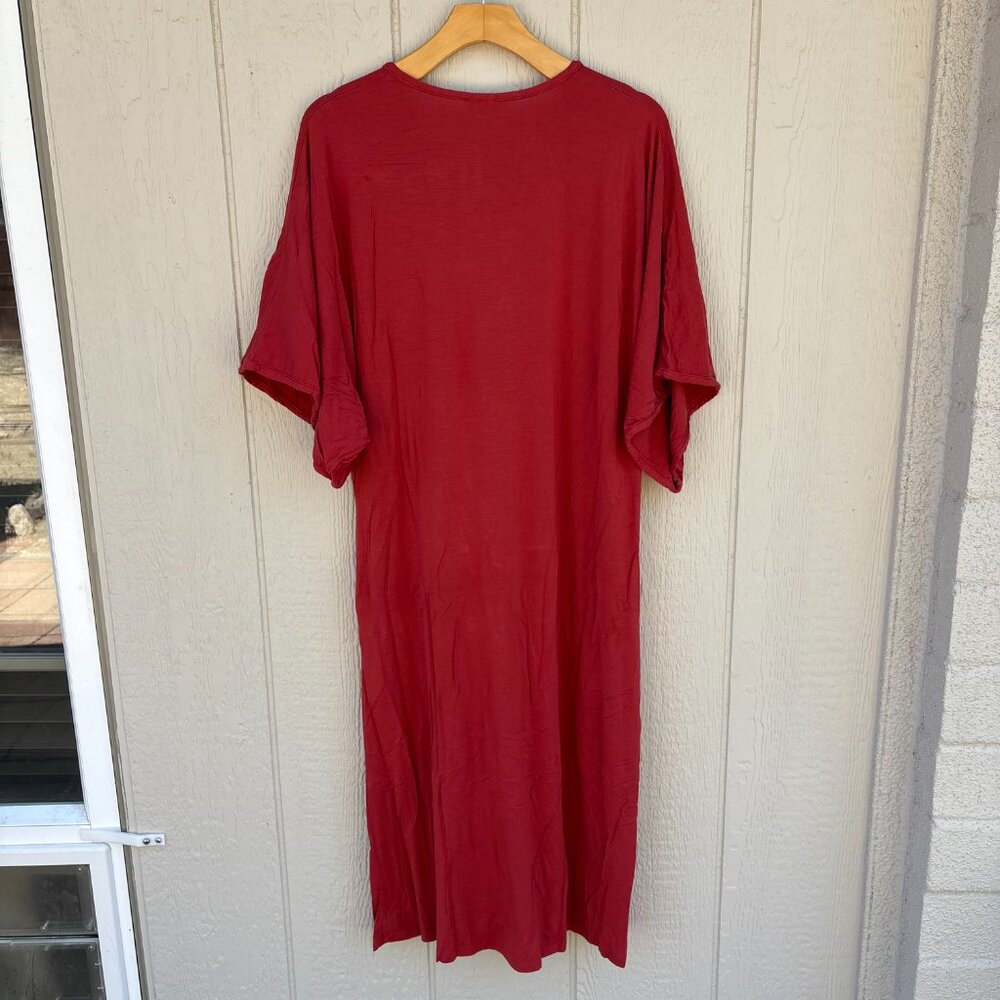 Dwell & Slumber Caftan Dress Womens XS/S Red Maternity Nursing Comfort Oversized - Picture 7 of 9